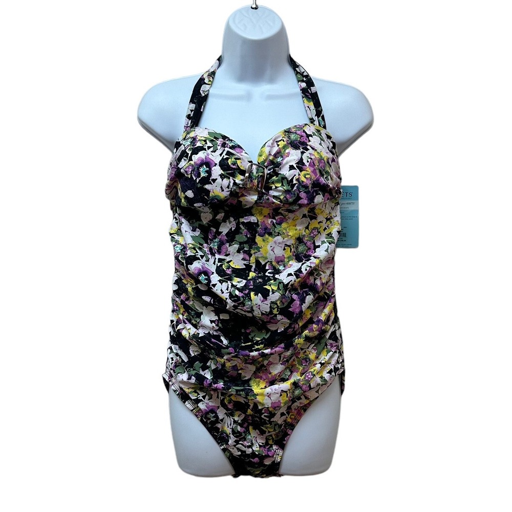 Spanx Assets Sara Blakely Power Suit Slimming One Piece Bathing Suit Size L NEW